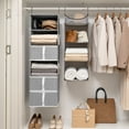 thumbnail image 2 of StorageWorks Hanging Closet Organizer with Drawers, 6-Shelf Storage Organizers, Gray, 13.6" x 12.2" x 42.5", 2 of 8