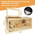 thumbnail image 2 of Ataucjin Wooden Hamster Cage, Natural Wooden Hamster Habitat With Openable Top And Large Acrylic Sheets, Chewproof Hamster Habitat Animal Cabinet For Dwarf Hamsters Degus, 2 of 5