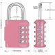 thumbnail image 3 of Combination Locker Padlock, 4 Digit Coded Padlock, Gym Lock, School Locker Lock, Weatherproof Combination Lock Outdoor (Pink), 3 of 5