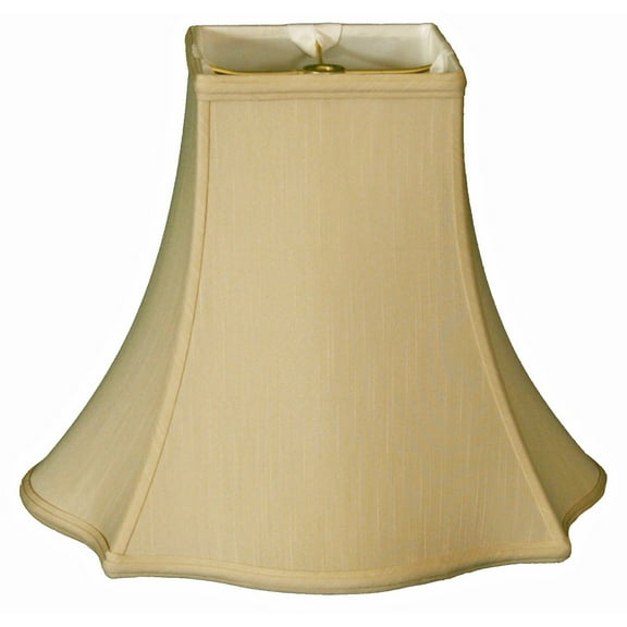 Royal Designs Flare Bottom Outside Square Bell Lamp Shade, Beige, 5" x 12" x 9.25"