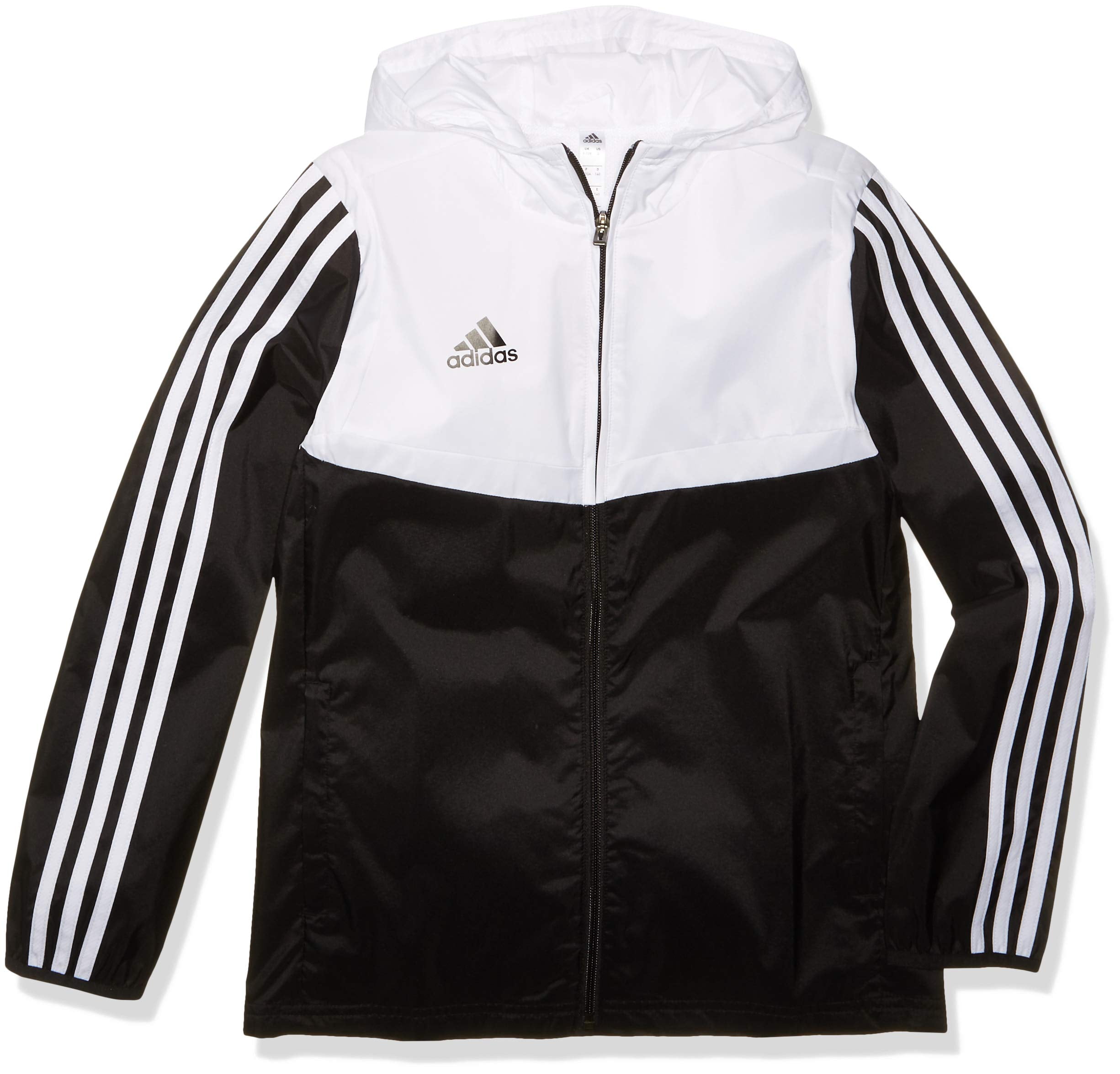 Adidas Outerwear Boys' Jacket White Large Alphaskin Tiro Windbreaker