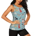 thumbnail image 2 of Bixox Women's Animal Dog Printed Sleeveless Fitness Workout Running Quick-Dry Tank Top, 2 of 7