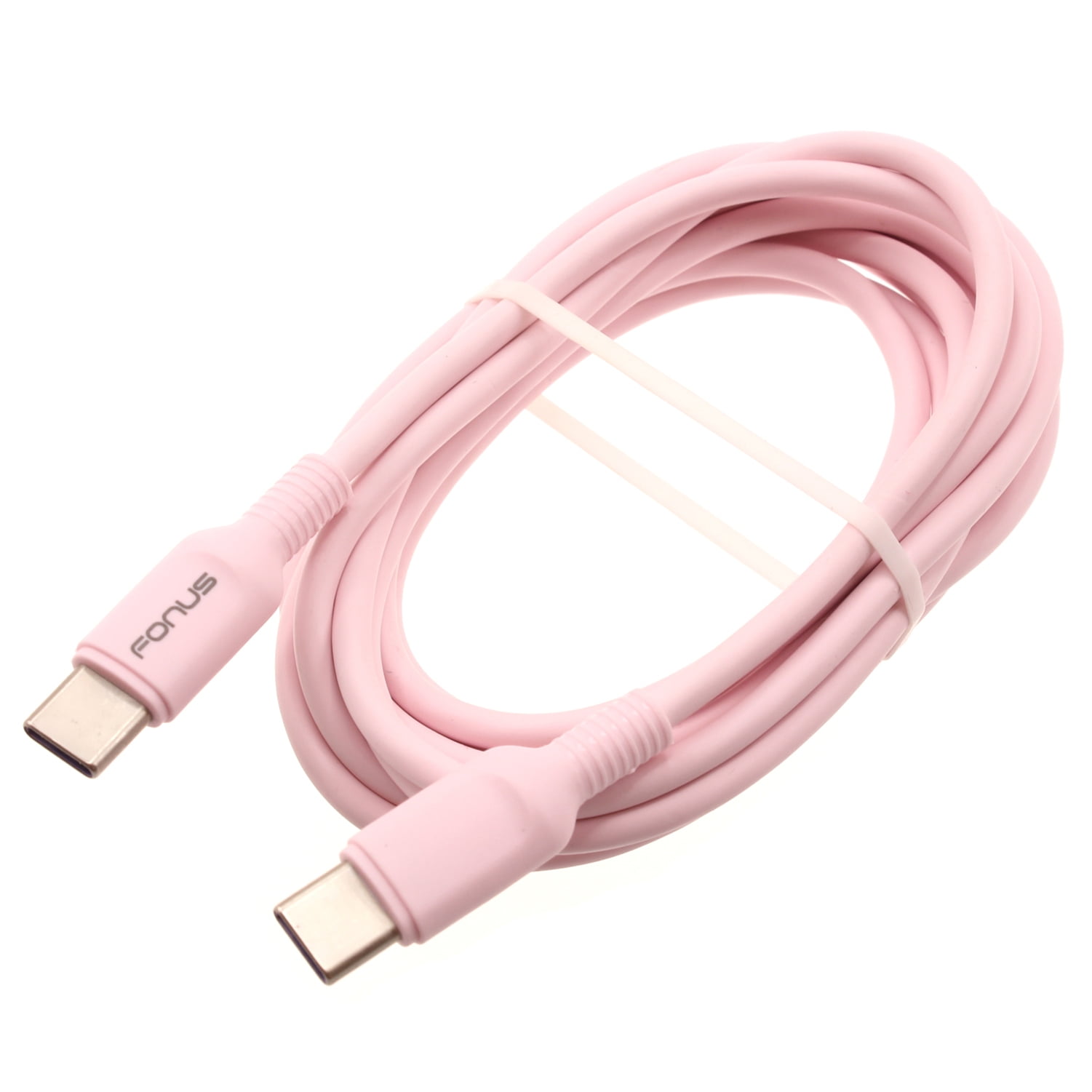Expansion Complain Autonomy Fast Charger USB-C to Type-C Pink 6ft PD Cable for ZTE Blade A3 Prime Max 3  2S, Warp 7, Nubia 11, Axon 7, Avid 916, 9 Pro Mini, 10 Models - [Cord