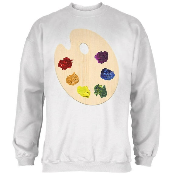 Halloween Artist's Paint Palette Costume Mens Sweatshirt White MD