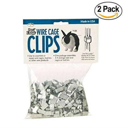 12 Pack Wire - Miller Manufacturing ACC1 Wire Cage Clips, 1-Pound Bag - 2 Pack