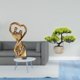 thumbnail image 2 of Estatua de pareja,Figura de pareja,arte moderno,artesanía,regalo de boda,Árbol bonsái artificial,Árbol bonsái artificial para decoración de escritorio de interior y hogar,Árbol bonsái, 2 of 8