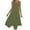Green, variant on ZQUUVOU Women's Summer Dresses Sleeveless Round Neck Solid Color Drawstring Mini Dress Olive Green
