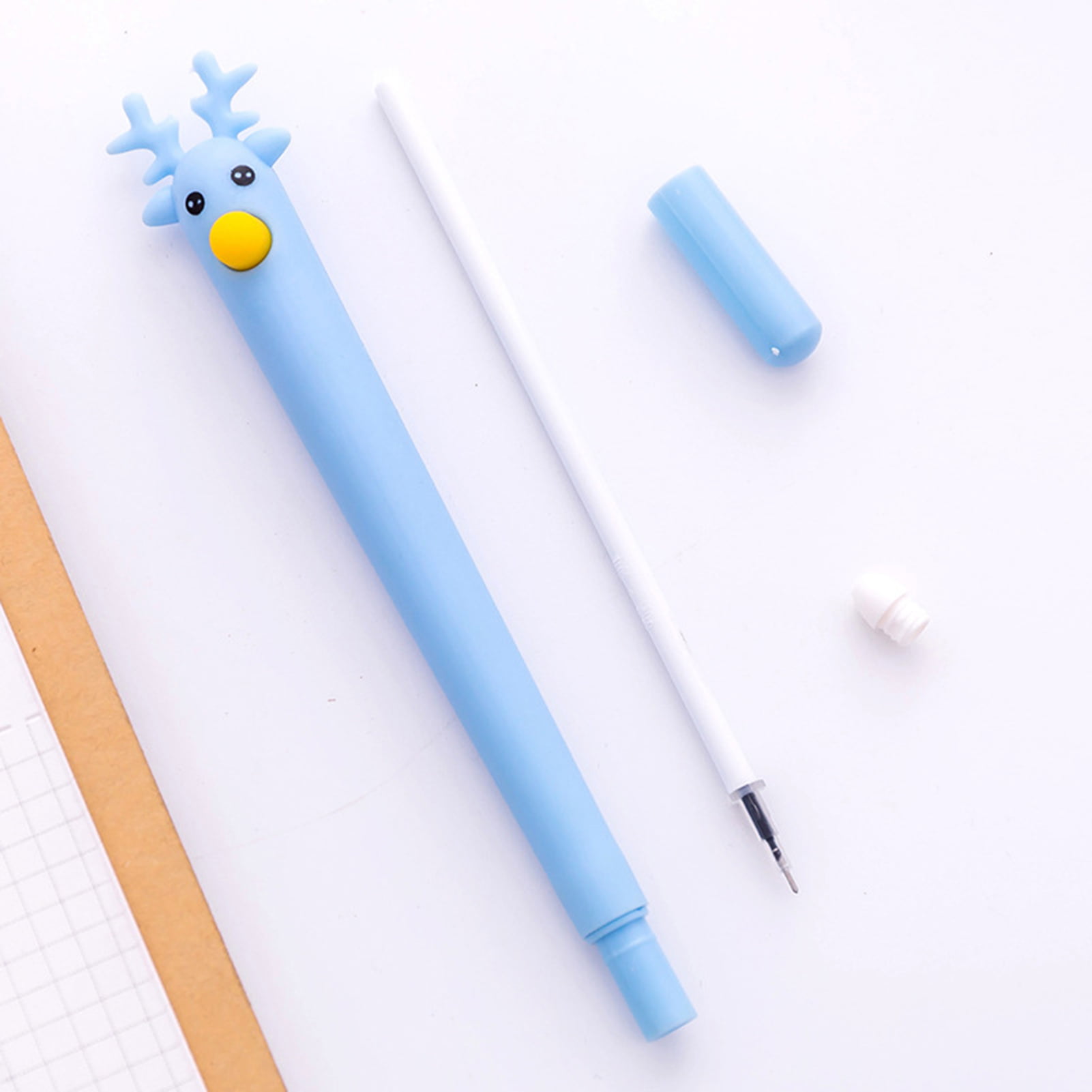 4pcs Christmas Pens Elk Ink Pens Animal Pens Gel Pens For Kids Deer Shaped Fun  Pens School Supplies