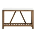 thumbnail image 5 of Walker Edison Modern Farmhouse Faux Marble and Walnut Entryway Table, Faux White Marble/Walnut, 5 of 13