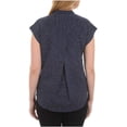 thumbnail image 2 of JACHS Girlfriend Womens Short Sleeve Tencel Blouse,Dark Navy,Medium, 2 of 2