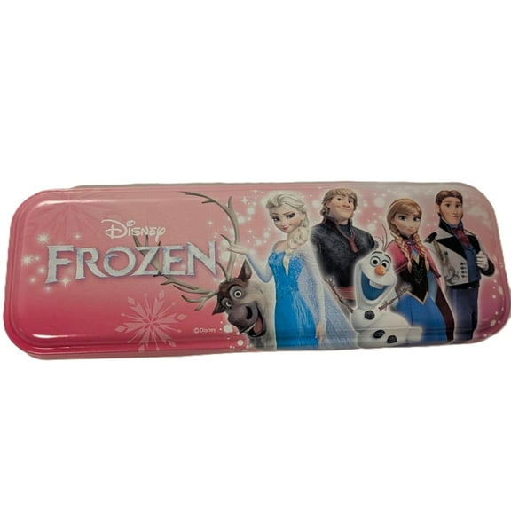 Disney Frozen Pencil Tin Pink 7" x 2" x 1"