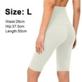 thumbnail image 2 of Hukapapa Pantalones cortos de ciclismo de cintura alta para mujer Pantalones cortos de entrenamiento para correr Peach hip Fitness Pantalones cortos de yoga de cintura alta, blanco,, 2 of 6