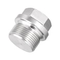 thumbnail image 1 of Tapa de hexágono macho Uxcell M27 x 1.5 de acero inoxidable sólido 1.06" x 1.14" (L x D máx.), 1 of 3