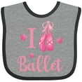 thumbnail image 3 of Inktastic I Love Ballet Girls Baby Bib, 3 of 4