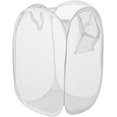 thumbnail image 1 of Cesto de ropa colgante, Bolsa de ropa sucia plegable, Cesto de ropa de malla plegable, Cesto de ropa, Cesto de ropa plegable para armario, dormitorio, baño (blanco), 1 of 5