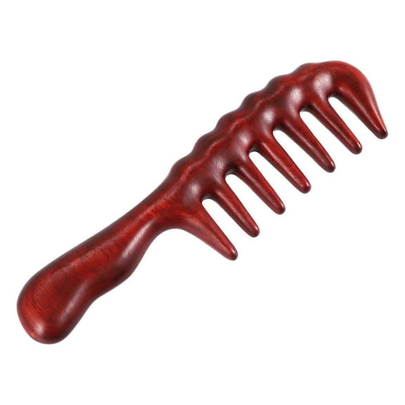 Hair Comb for Detangling - Wide Tooth Wood Comb for Curly Hair