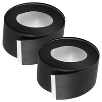 ADDHAT 2Pcs Bathtub Floor Trim Black PVC For Toilets Bathtubs Seal Gaps Prevent Water Seepage