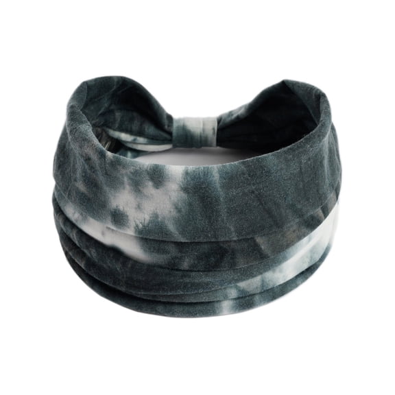 Bandanas for Women Women's Tie Dye Rainbow Wide Yoga Sports Sweatband Head Scarf for Women Black One Size