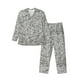 thumbnail image 1 of Fotbe Silver Glitter Pijama de Hombre con Estampado de Manga Larga, Conjunto de 2 Piezas, Ropa de Dormir Suave y Cómoda con Bolsillos-XX-Large, 1 of 7