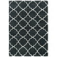 thumbnail image 4 of SAFAVIEH Hudson Jaye Plush Geometric Shag Area Rug, Dark Grey/Ivory, 7' x 7' Round, 4 of 7