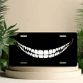 thumbnail image 6 of 1 Pcs 2D Flat License Plate Covers & Frames, Scary Grin For Decorative Front, Waterproof For Decoration Aluminum License Plate Covers & Frames Cover For Men Women, 12" X 6", 6 of 7