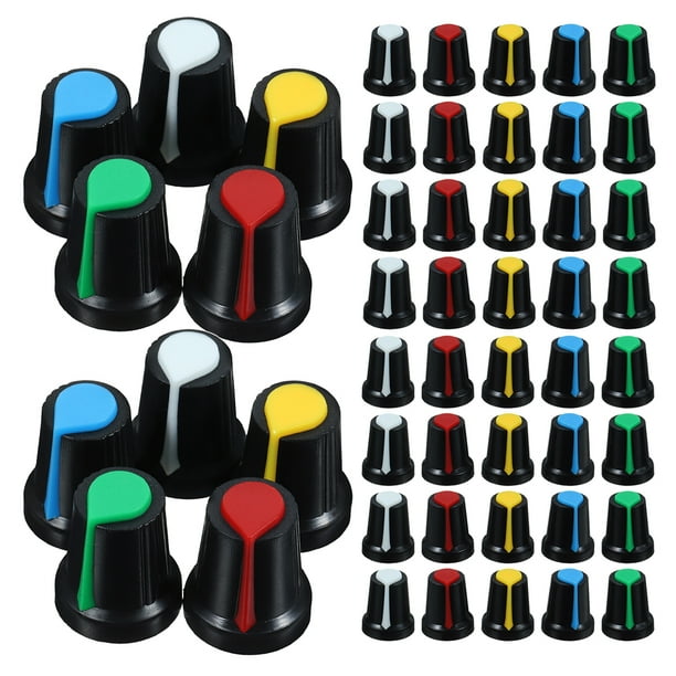 150 cubiertas para perillas giratorias de potenciómetro: perilla de mezclador de repuesto de 6 mm para un ajuste suave del volumen, compatible con consolas mezcladoras de audio.
