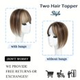Jkzcp Real Wig Hair Toppers with Bangs for Women ClipIn Hair Pieces