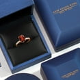 thumbnail image 5 of Gem Stone King 10K Rose Gold Red Garnet and Lab Grown Diamond Engagement Ring for Women | 2.33 Cttw | Oval 9X7MM | Gemstone January Birthstone | Size 9, 5 of 6