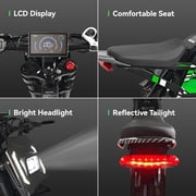 Electric Bike for Adults, Peak-4000W, Max 40MPH and 70Miles Electric Motorcycle,19 Fat Tire Dirt Bike, 7-Speed E-Bike with Full Suspension, Hydraulic Brakes