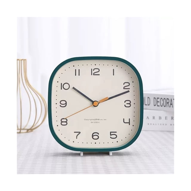 Simple and Fashionable Small Table Clock Holder with Dual-purpose Clock Silent Bedroom Bedside Desk Clock