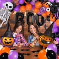 thumbnail image 2 of Kit de guirnaldas con forma de arco con forma de guirnalda para Halloween Garma, negro, naranja, 2 of 7