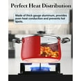 thumbnail image 6 of Cook N Home Professional Pots and Pans Nonstick Cookware Set, Belly Shape Kitchen Cooking Set with Frying Pans and Saucepans, Induction Compatible, 10-Piece, Red, 6 of 6