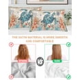 thumbnail image 3 of Sea Turtle Coastal Pillow Cases King Size Set of 2, Smooth Satin Pillowcase for Hair and Skin, Vintage Beach Coral Starfish Nautical Decorative Cooling Bed Pillow Covers with Zipper, 20x36 Inches, 3 of 5