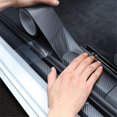 thumbnail image 5 of 5pcs 3D Carbon Fiber Stickers Car Paste Protector Strip Auto Door Side Anti Scratch Tape Waterproof Protection Film, 5 of 5