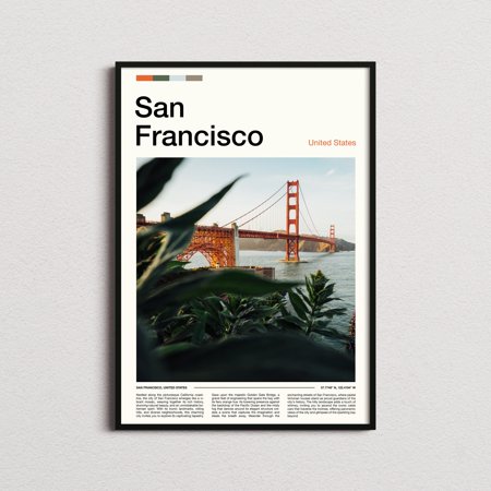 POSTER San Francisco Print, San Francisco Poster, San Francisco Wall Art, California Art Print, San Francisco Photo-UNFRAMED