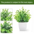 thumbnail image 2 of Behome Fake Plants, 4 Pack Small Fake Plants in White Plastic Pot, Mini Artificial Greenery Potted Plants for Home Decor, Green, 2 of 6