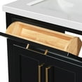 thumbnail image 6 of Ariel Hepburn 67 Inch Double Rectangle Sink Vanity With White Quartz Countertop With 1.5 Edge In Black, 6 of 9
