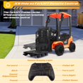 thumbnail image 6 of JCB 12V Powered Forklift Toy Cars, Kids Ride on Toy Cars with Remote Control, Lifting Pallet, Removable Car Roofm, 4 Wheel Electric Ride on Fork Lift Cars for Kids Boy Girls, Yellow, 6 of 10