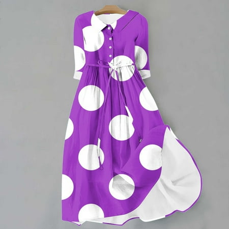 

Gmdeguo Women s Summer Printed Fashion Leisure Three-quarter Sleeve Turndown Collar Dress Womens Dress Shirts Girls Black Dress Shoes