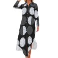 thumbnail image 1 of Phases de la Lune - Robe Chemise à Manches Longues Foncée Robe Féerique Robe Violette, 1 of 4