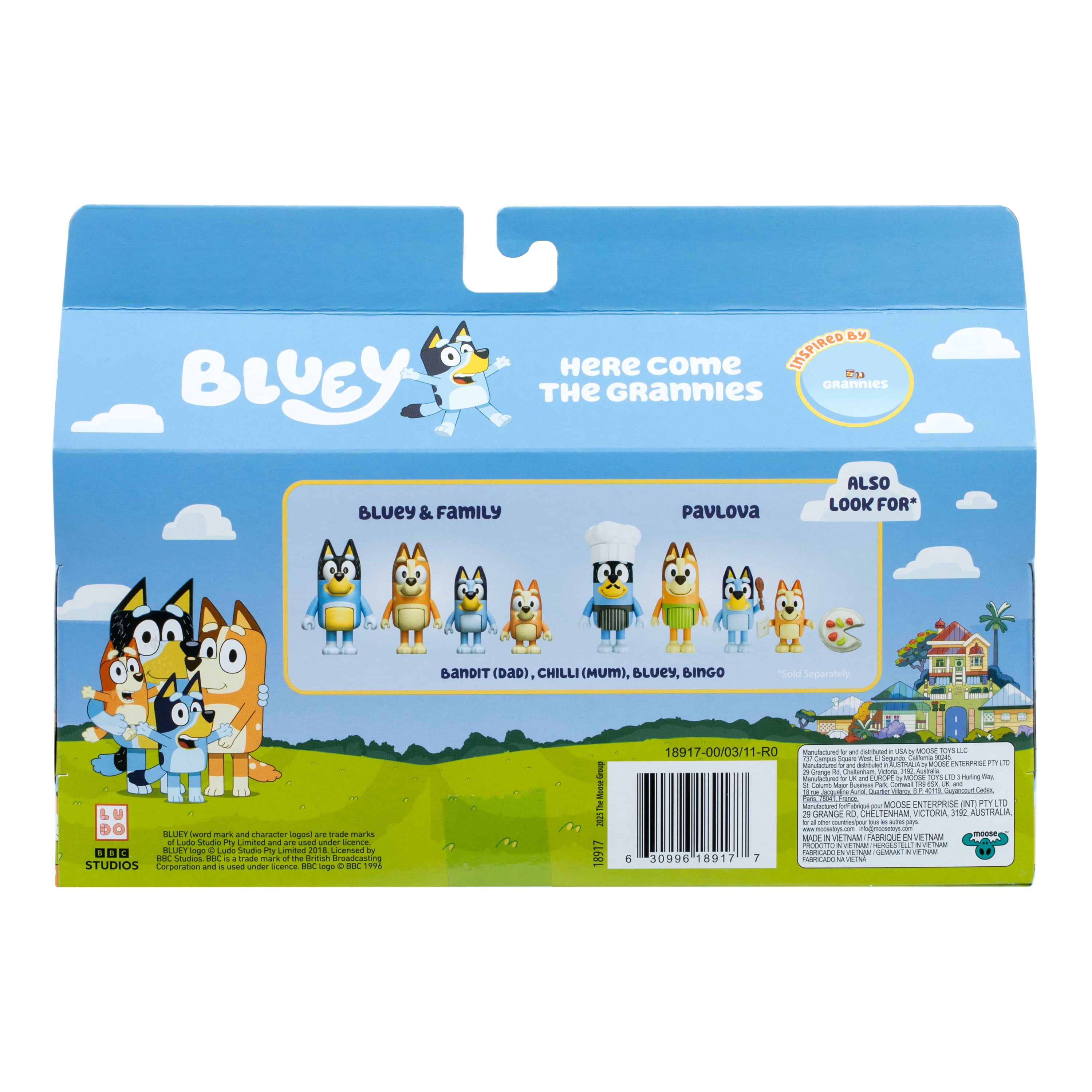 Bluey Here Come the Grannies. 4 Episode-Themed Poseable Figures