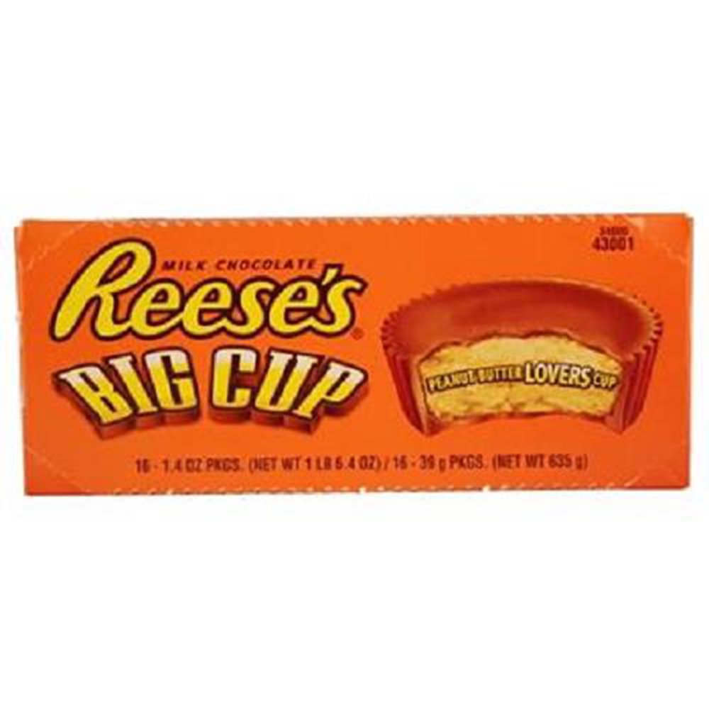 Reeses Peanut Butter Big Cup 1.4 Oz Pack Of 16