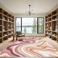 thumbnail image 2 of ODIKA 4'x6' Machine Washable Non-Slip Area Rug, Abstract Dusty Rose High Traffic Rug, Pink, 947694, 2 of 7