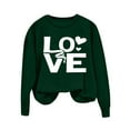 thumbnail image 3 of Ounisa Womens Valentines Sweatshirt Love Heart Graphic Print Pullover Casual Long Sleeve Valentine's Blouse Top, 3 of 5