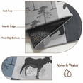 thumbnail image 4 of Vintage Animal Area Rugs 3x5 ft Classic Woods Bear Moose Plaid Washable Rug Non Slip Indoor Carpet Absorbent Floor Mat for Living Room Bedroom Dining Room, 4 of 9