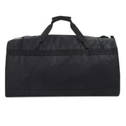 24 Inch 55 Liter Weekender Overnight Duffel Shoulder Bag for Men, Women, Teens, Gym, Travel, Sports and Recreation in Black with Red Accents