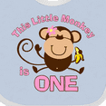 thumbnail image 4 of Inktastic Little Monkey Girl 1st Birthday Girls Baby Bib, 4 of 4