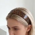 thumbnail image 4 of UNLLLL Vintage Tortoiseshell Acetate Headband, Wide Hairband for Women, Classic Elegant Hair Accessory, Non Slip Flexible Resin Material, for Daily Wear and Styling (Brown), 4 of 6