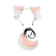 thumbnail image 5 of Diadema peluda con orejas de lobo y cola grande para disfraz, accesorios para fotos Rosa, 5 of 9