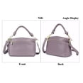 thumbnail image 3 of Bolso pequeño de lujo de cuero genuino bandolera con asa superior bolsos de hombro para mujer, 3 of 5